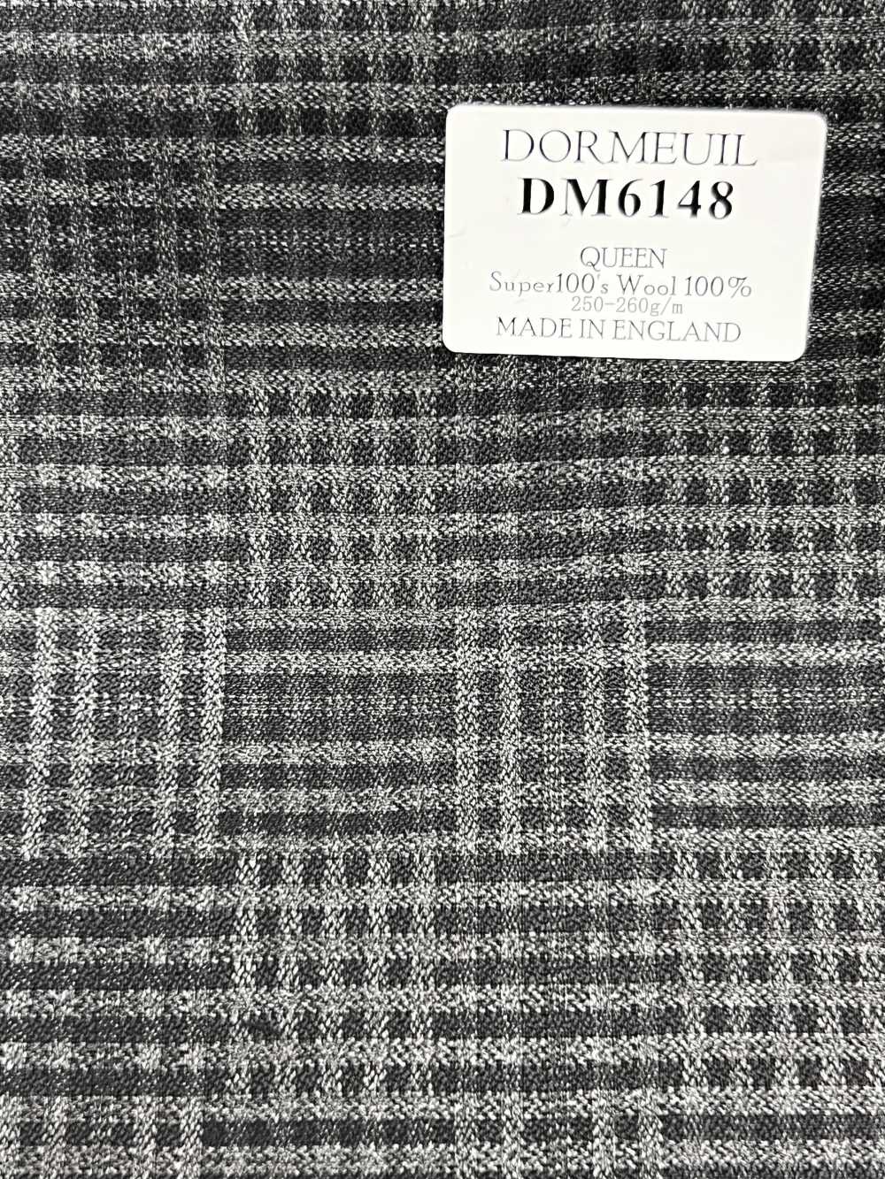 DM6148 DORMEUIL QUEEN Super100's Gray Check[Fabric] HOSOI SYOJI