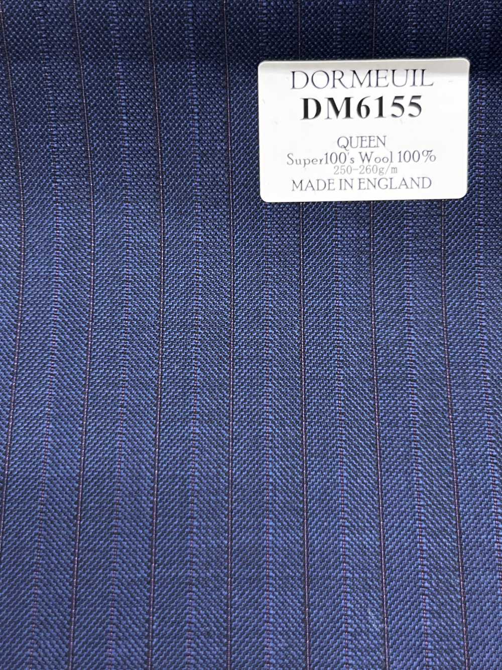 DM6155 DORMEUIL QUEEN Super100's Navy Blue × Brown Stripe[Fabric] HOSOI SYOJI