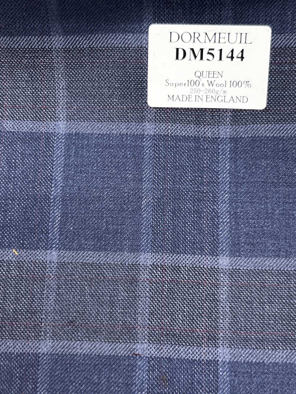 DM5144 DORMEUIL QUEEN Super100's Navy Blue Check[Fabric] HOSOI SYOJI