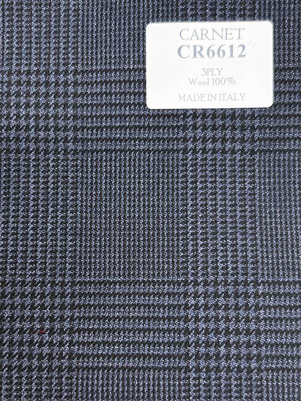 CR6612 CARNET 3-ply Navy Blue Glen Check[Fabric] HOSOI SYOJI