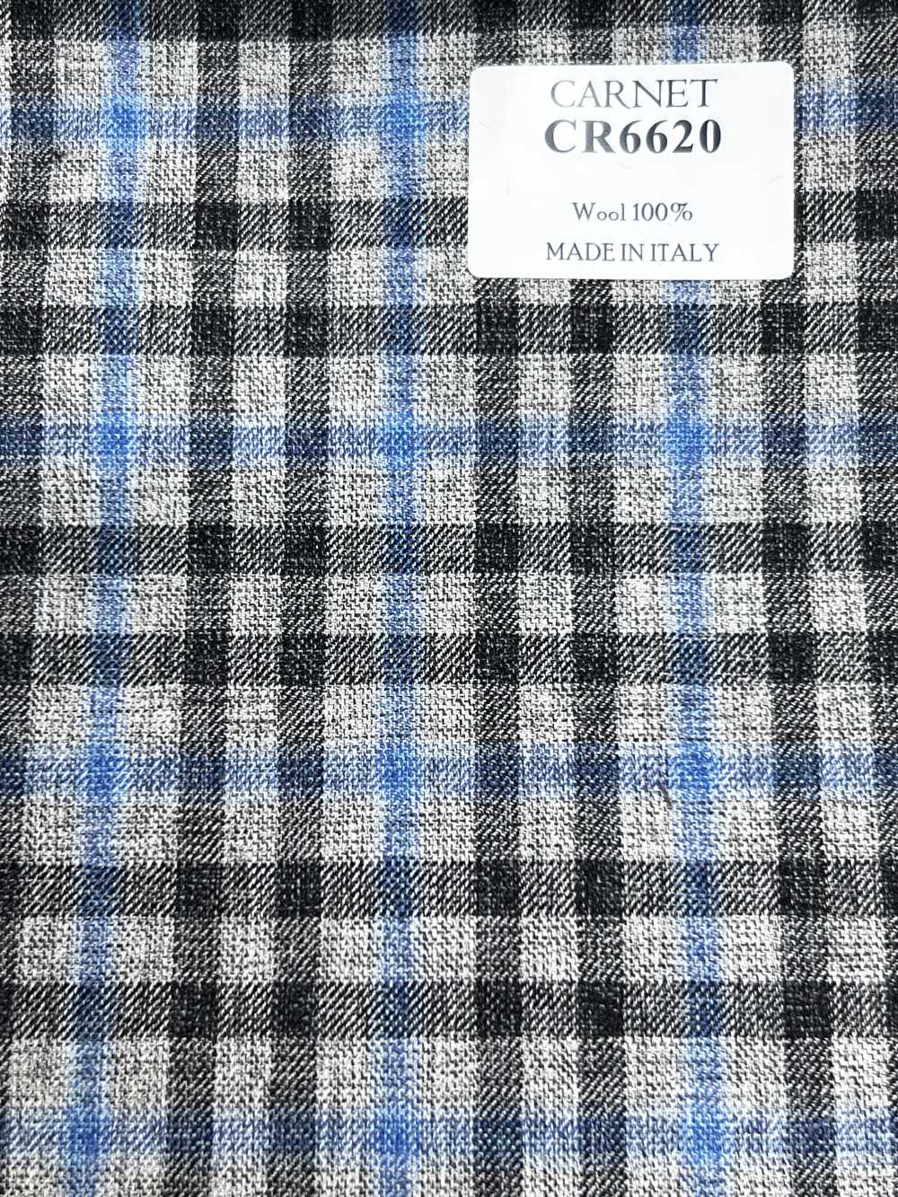 CR6620 CARNET Gray X Blue Check[Fabric] HOSOI SYOJI