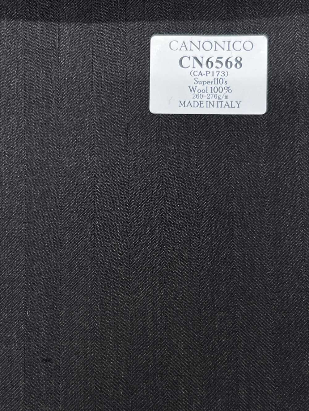 CN6568 CANONICO Super110's Dark Brown Stripe[Fabric] HOSOI SYOJI