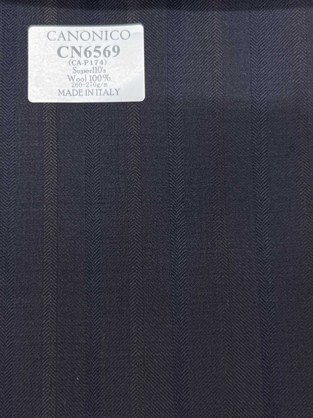CN6569 CANONICO Super110's Charcoal Stripe[Fabric] HOSOI SYOJI