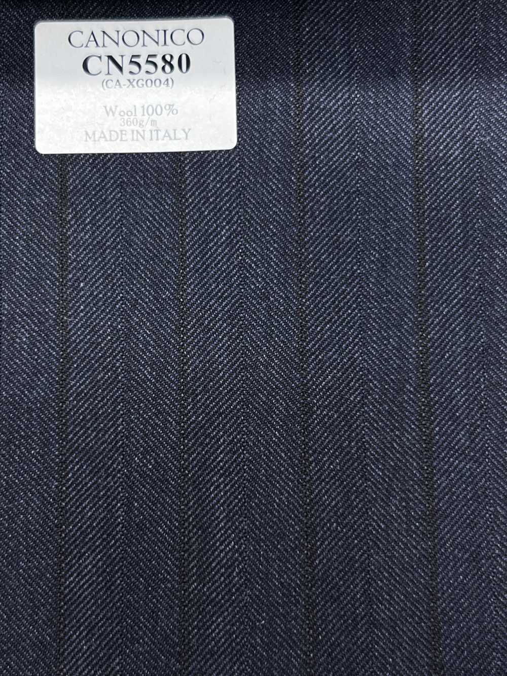 CN5580 CANONICO Super110's Navy Blue × Brown Stripe[Fabric] HOSOI SYOJI