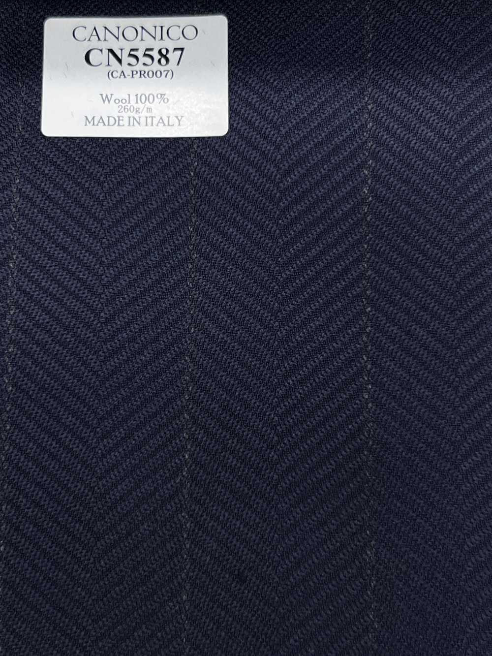 CN5587 CANONICO Super110's Navy Blue Check[Fabric] HOSOI SYOJI