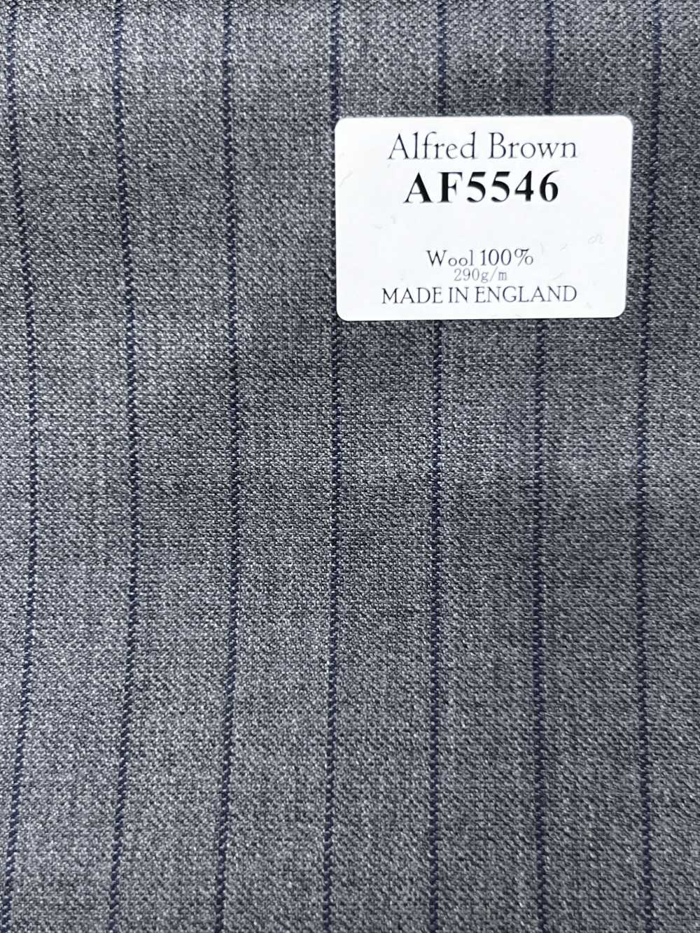 AF5546 Alfred Brown Gray × Navy Blue Stripe[Fabric] HOSOI SYOJI