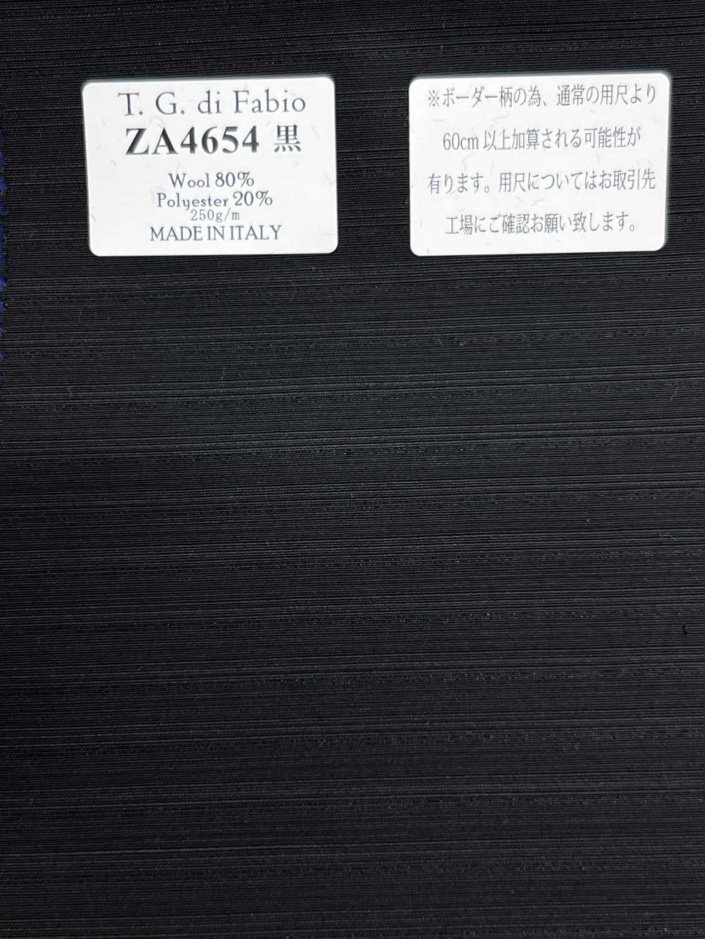 ZA4654 T.G.di Fabio Black Horizontal Stripe[Textile] HOSOI SYOJI
