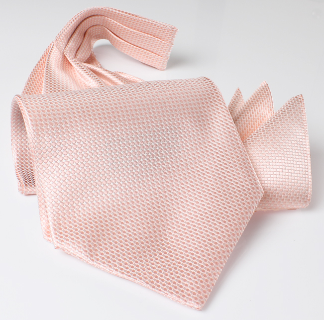 AS-984 Domestic Silk Ascot Tie Moss Stitch Pattern Pink[Formal Accessories] Yamamoto(EXCY)
