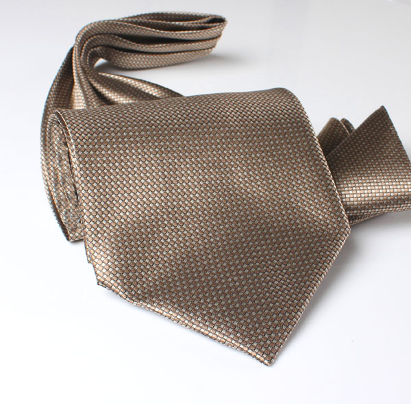 AS-992 Domestic Silk Ascot Tie Moss Stitch Pattern Brown[Formal Accessories] Yamamoto(EXCY)