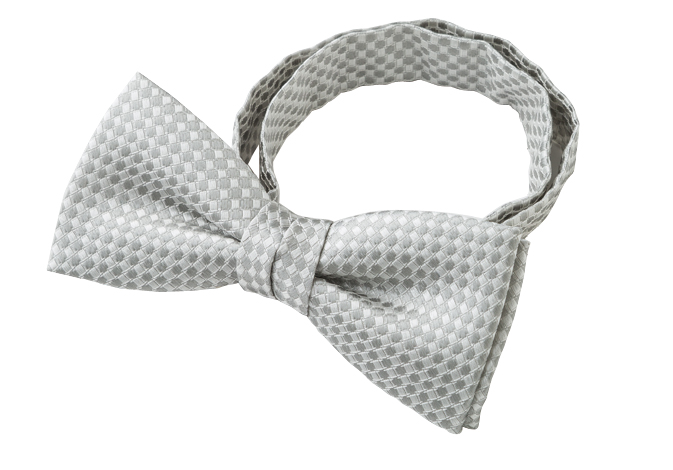 BF-985 Domestic Silk Bow Tie Moss Stitch Pattern Light Gray[Formal Accessories] Yamamoto(EXCY)