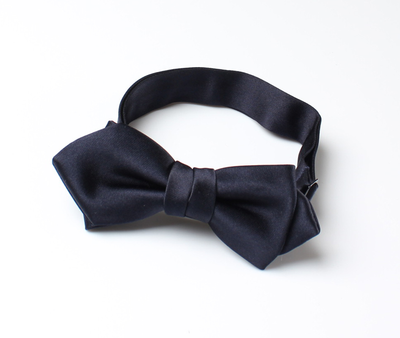 BFK-107 High-quality Material Shawl Label Silk Used Sword Bow Tie Navy Blue[Formal Accessories] Yamamoto(EXCY)