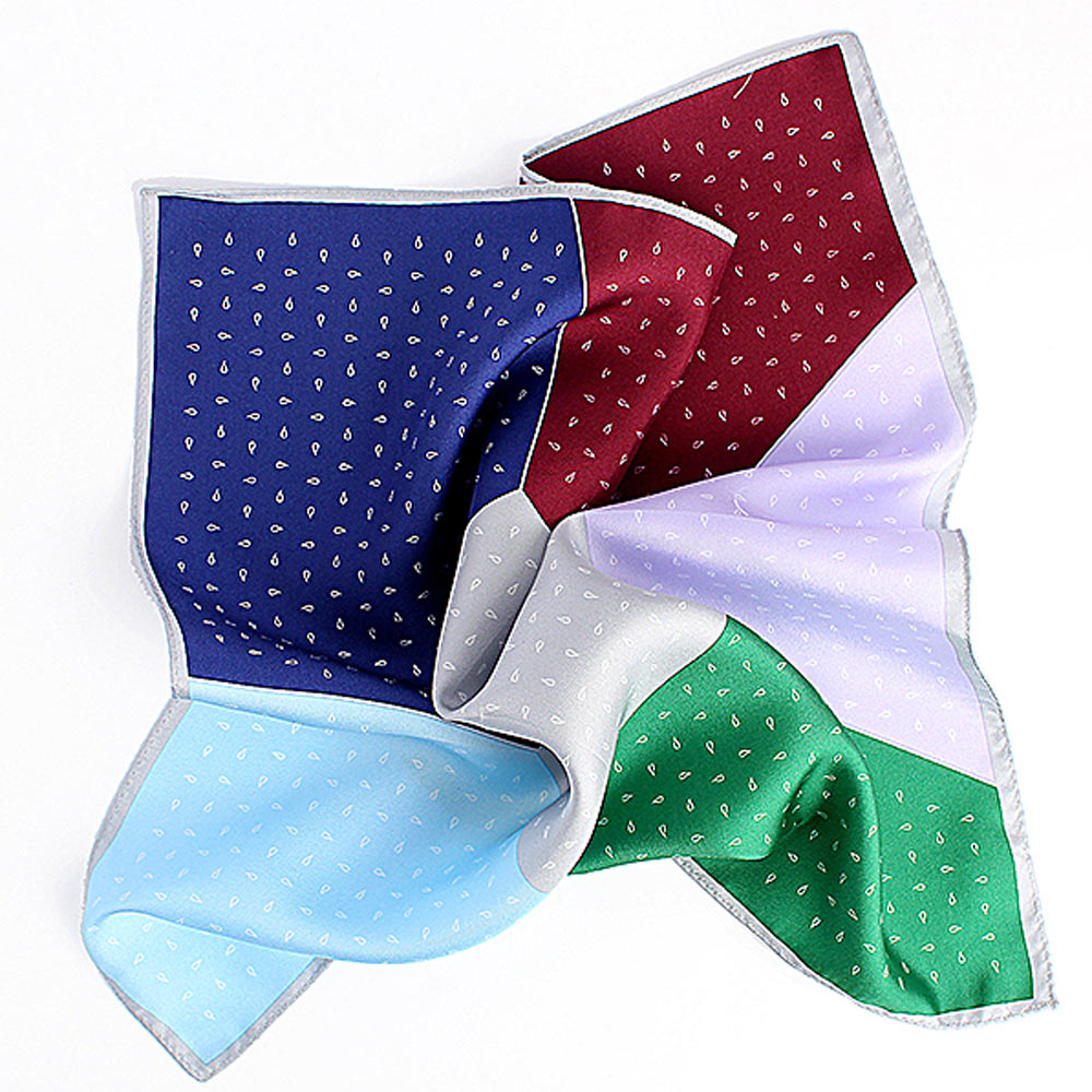 CF-202 Hand-printed 6-color Pocket Square Paisley Dot[Formal Accessories] Yamamoto(EXCY)