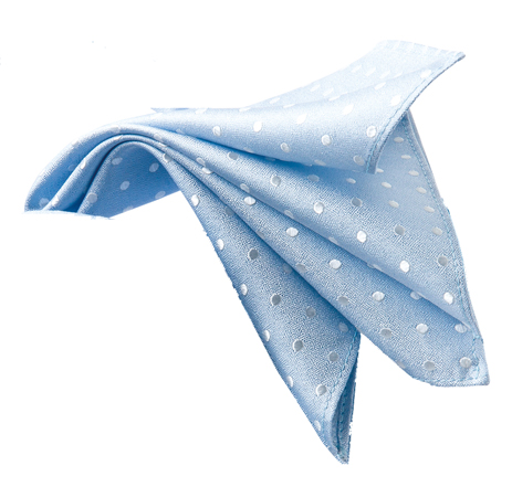 CF-973 Domestic Silk Pocket Square Polka Dot Pattern Saxe Blue[Formal Accessories] Yamamoto(EXCY)