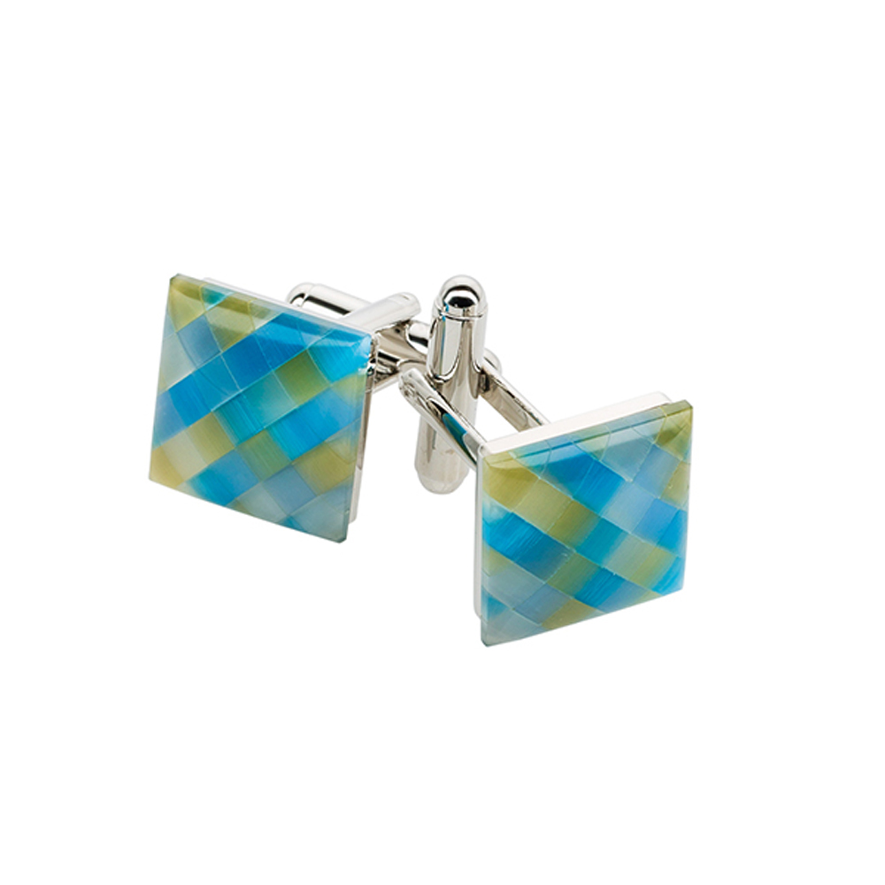 CL-1 Cufflinks Square Blue &amp; Yellow[Formal Accessories] Yamamoto(EXCY)
