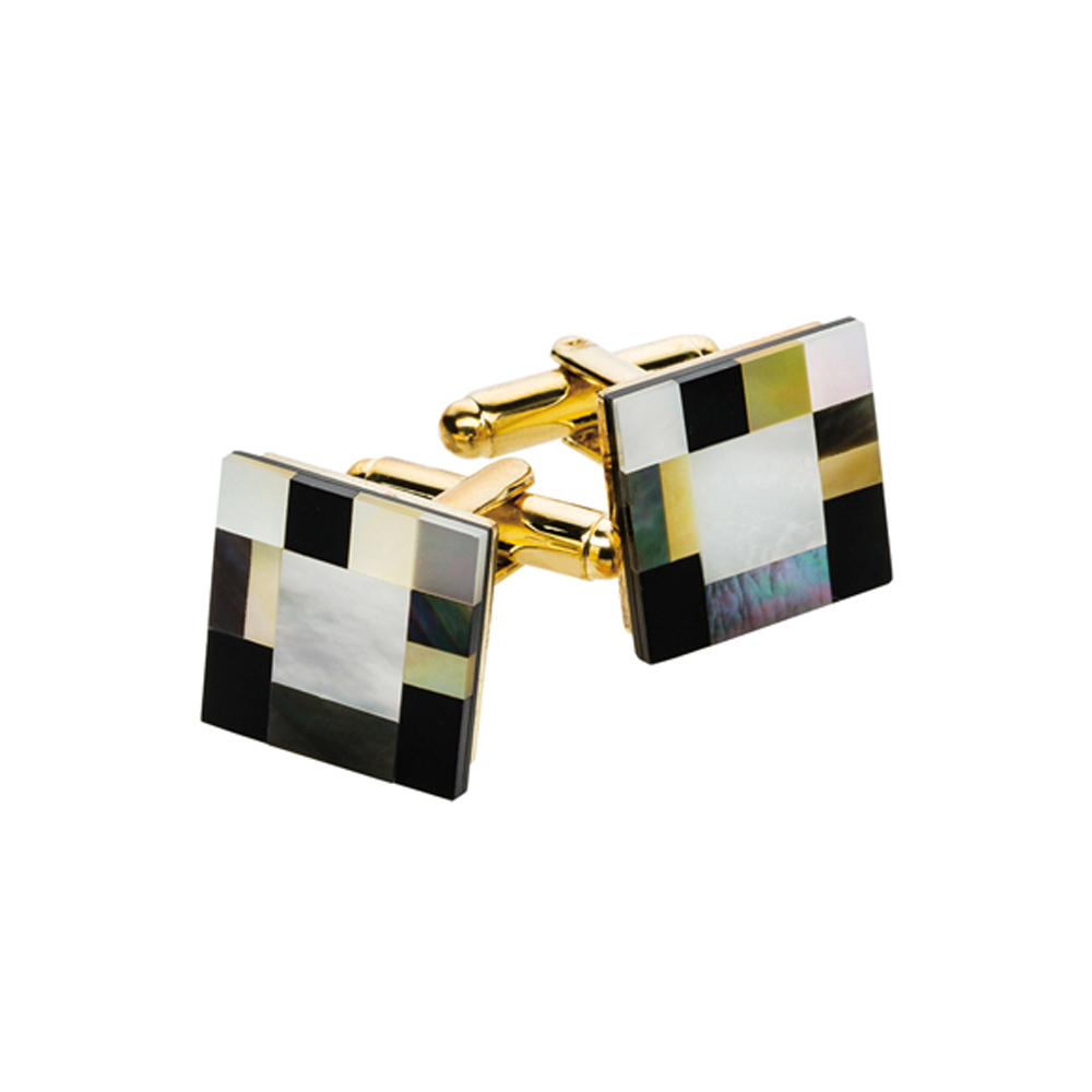 CL-2 Cufflinks Square Black &amp; Yellow Gold[Formal Accessories] Yamamoto(EXCY)