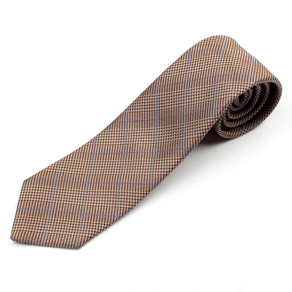 HVN-18 Handmade Tie With VANNERS Textile Glen Plaid Brown[Formal Accessories] Yamamoto(EXCY)