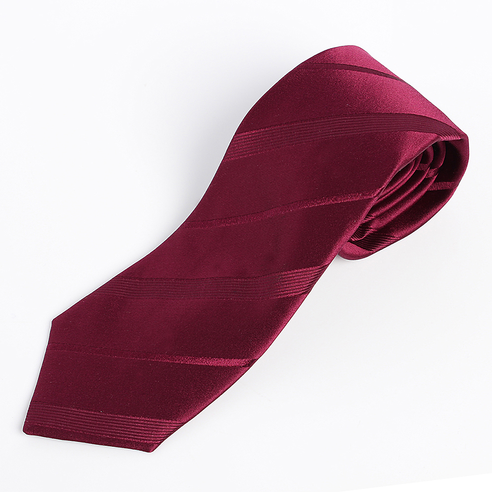 HVN-21 VANNERS Textile Used Handmade Tie Striped Pattern Wine Red[Formal Accessories] Yamamoto(EXCY)
