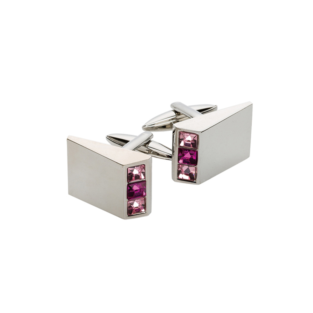 L-1 Cufflinks Triangle Type Silver &amp; Pink[Formal Accessories] Yamamoto(EXCY)