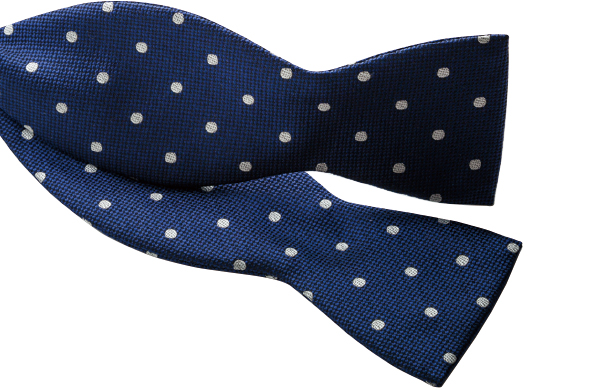 MT-602 Domestic Silk Hand-knot Bow Tie Polka Dot Pattern Blue[Formal Accessories] Yamamoto(EXCY)