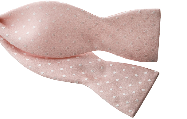 MT-974 Domestic Silk Hand-knot Bow Tie Polka Dot Pattern Pink[Formal Accessories] Yamamoto(EXCY)