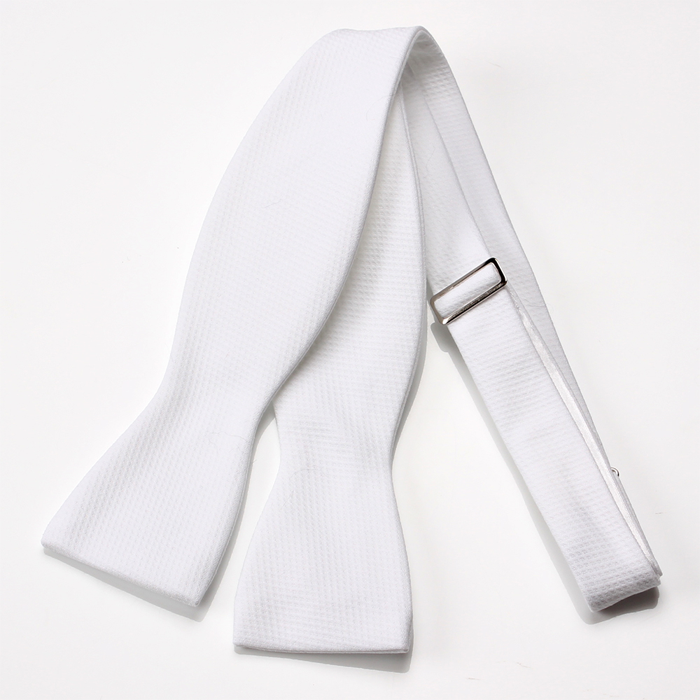 MT-W Cotton Pique White Hand-knot Bow Tie[Formal Accessories] Yamamoto(EXCY)