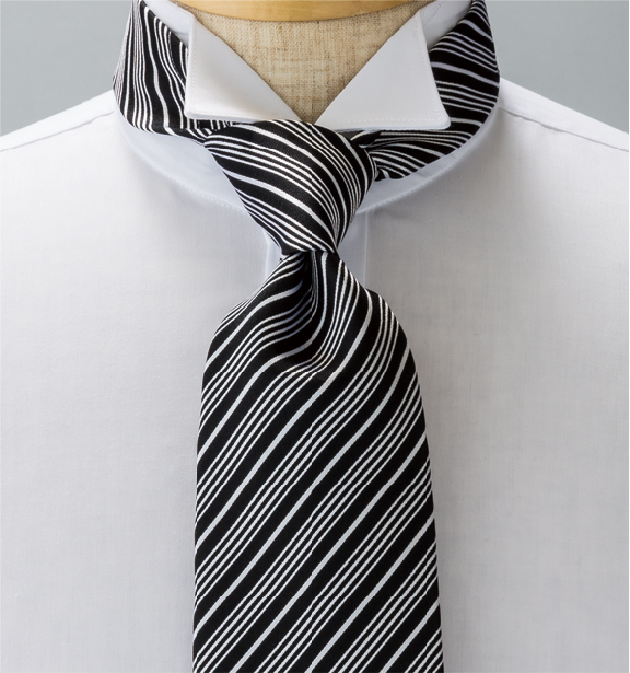 NE-03 Made In Japan Morning Tie Black Stripe[Formal Accessories] Yamamoto(EXCY)