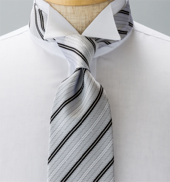 NE-29 Made In Japan Formal Tie Silver Stripe[Formal Accessories] Yamamoto(EXCY)
