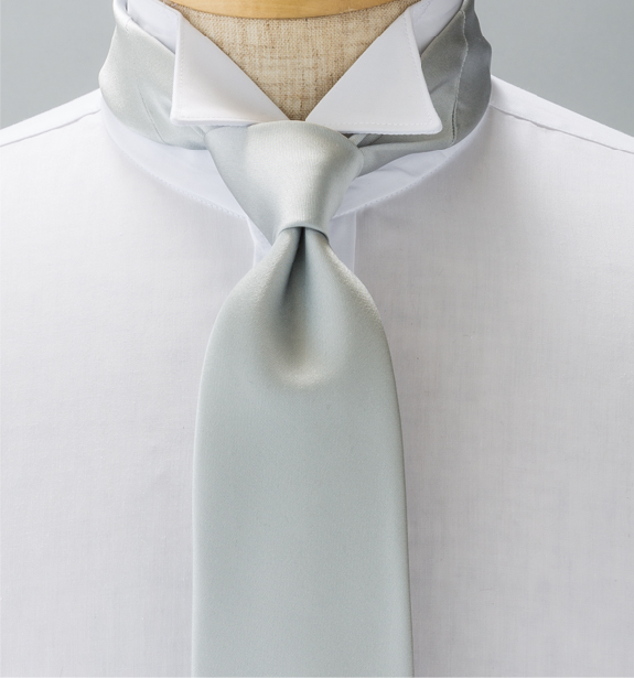 NE-30 Made In Japan Formal Tie Satin Silver[Formal Accessories] Yamamoto(EXCY)