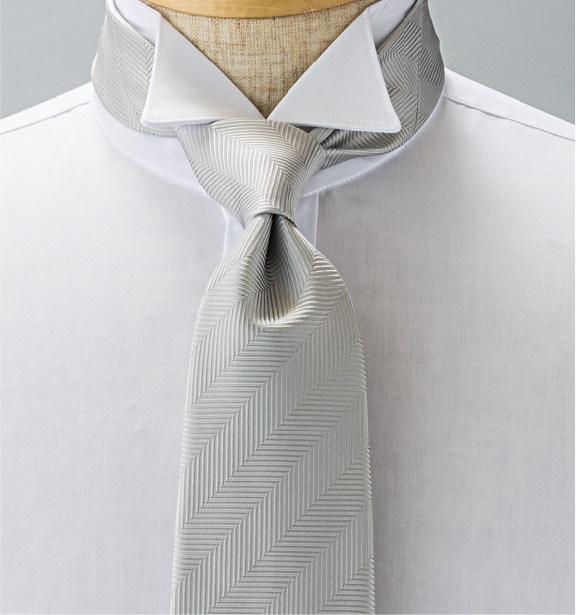 NE-35 Made In Japan Formal Tie Herringbone Gray[Formal Accessories] Yamamoto(EXCY)
