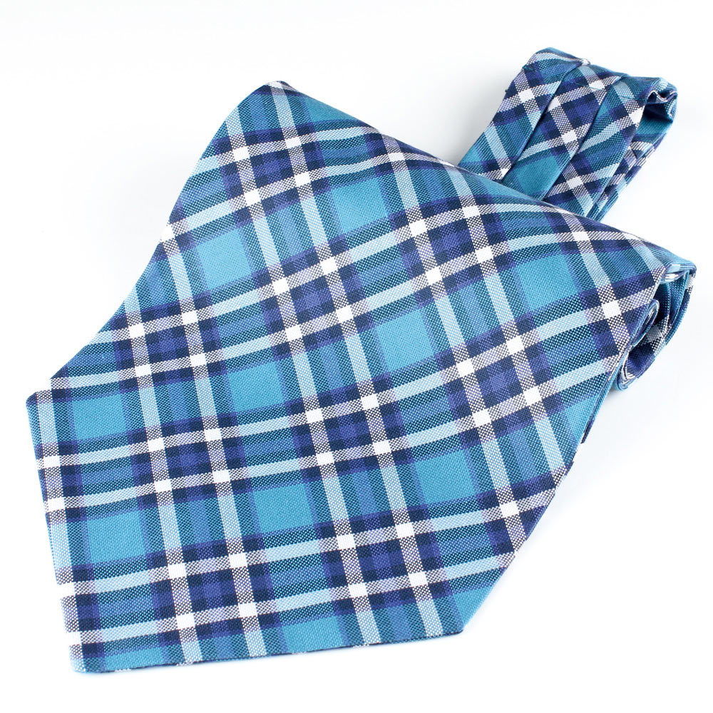 RAS-03 Green Check Ascot Tie Made With Ring Heart Textile[Formal Accessories] Yamamoto(EXCY)