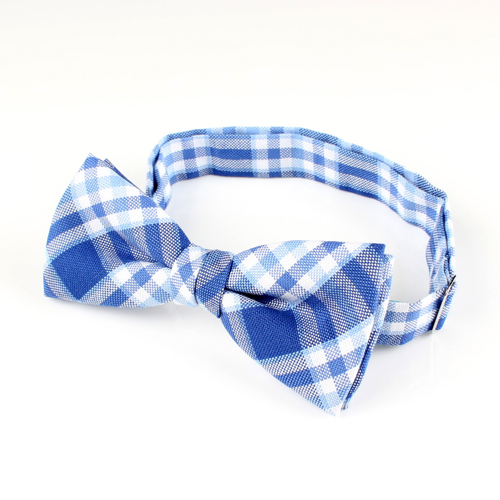 RBF-02 Made In The UK Ringhart Textile Used Plaid Blue Bow Tie[Formal Accessories] Yamamoto(EXCY)