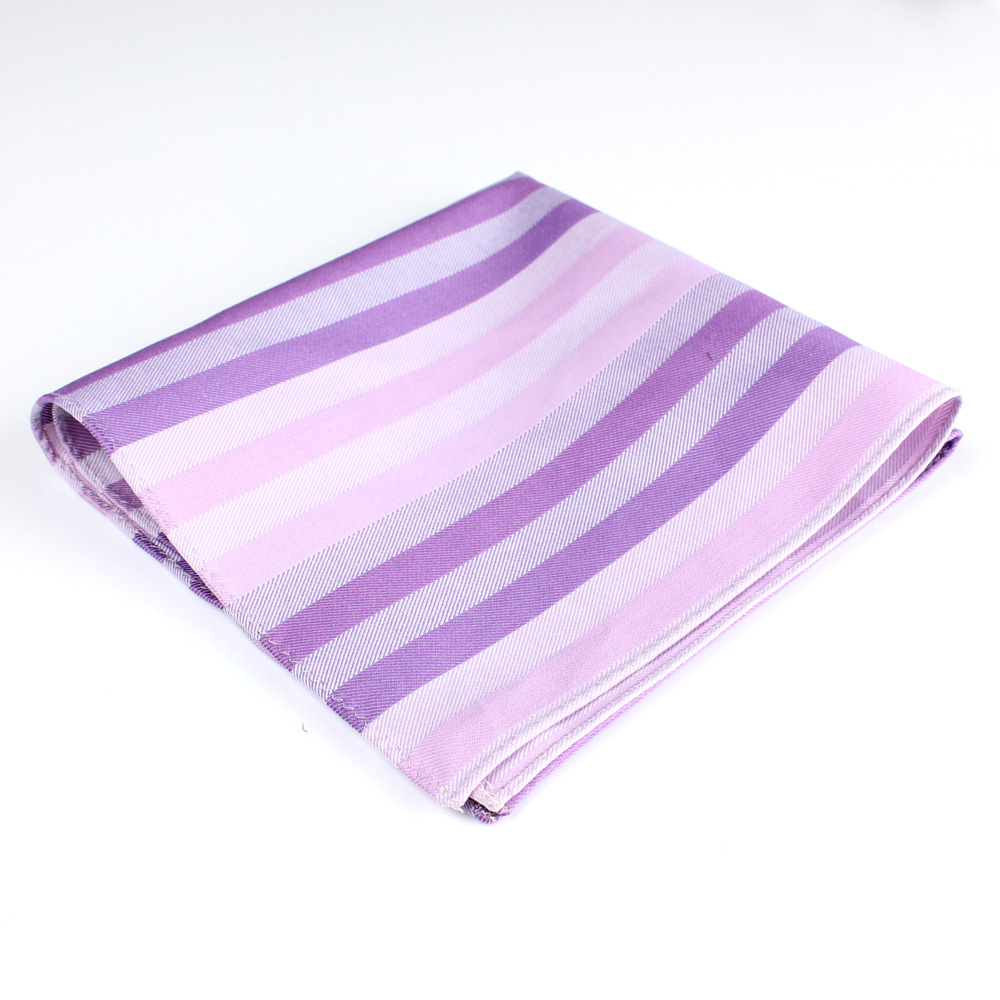 RCF-07 Made In England Ringhart Textile Striped Purple Pocket Square[Formal Accessories] Yamamoto(EXCY)