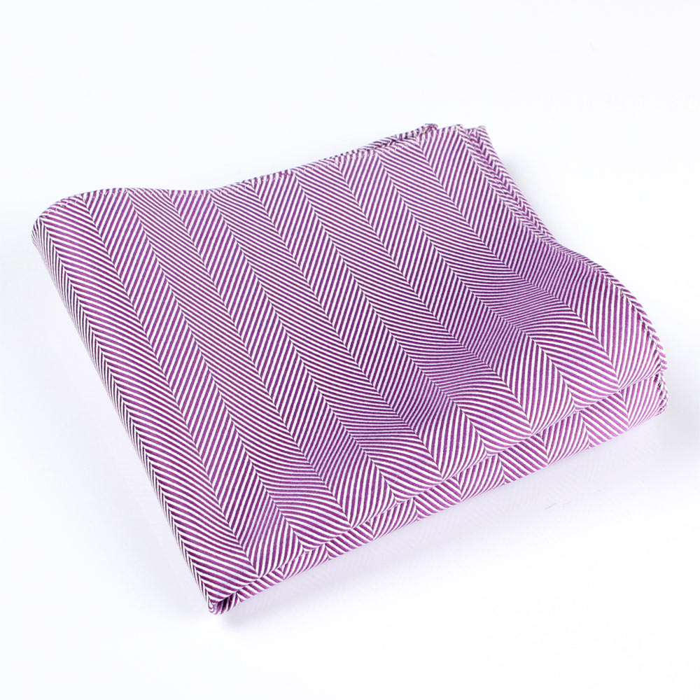 RCF-8007-20 Made In England Ringhart Textile Herringbone Pattern Purple Pocket Square[Formal Accessories] Yamamoto(EXCY)