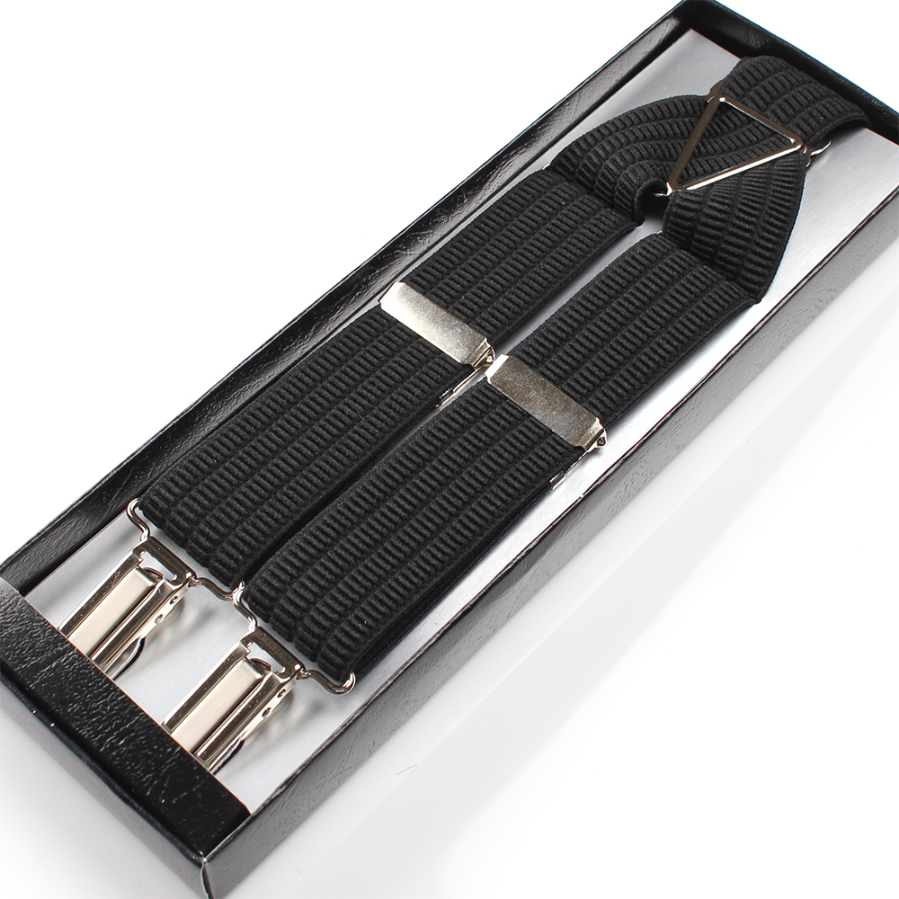 SR-102 Japanese Suspenders Brace Clip Type X Type Black[Formal Accessories] Yamamoto(EXCY)
