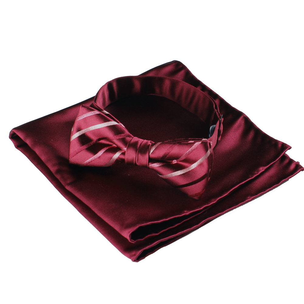 VBF-02 VANNERS Textile Used Bow Tie Striped Wine[Formal Accessories] Yamamoto(EXCY)
