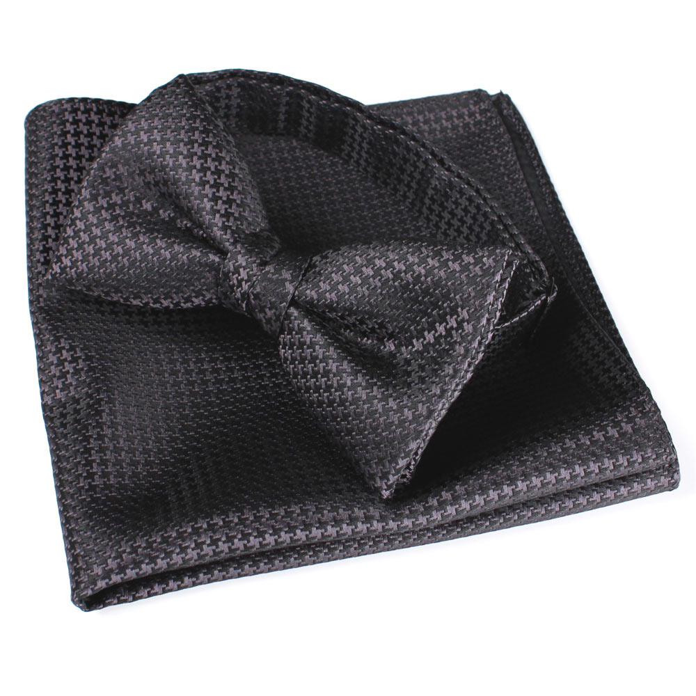 VBF-08 VANNERS Textile Bow Tie Houndstooth Pattern Black[Formal Accessories] Yamamoto(EXCY)
