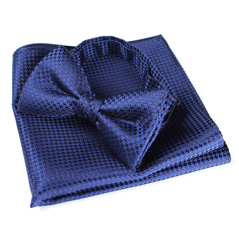 VBF-09 VANNERS Textile Bow Tie Houndstooth Pattern Navy Blue[Formal Accessories] Yamamoto(EXCY)