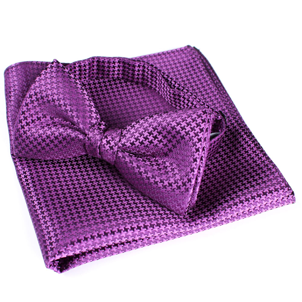 VBF-14 VANNERS Textile Bow Tie Houndstooth Pattern Purple[Formal Accessories] Yamamoto(EXCY)