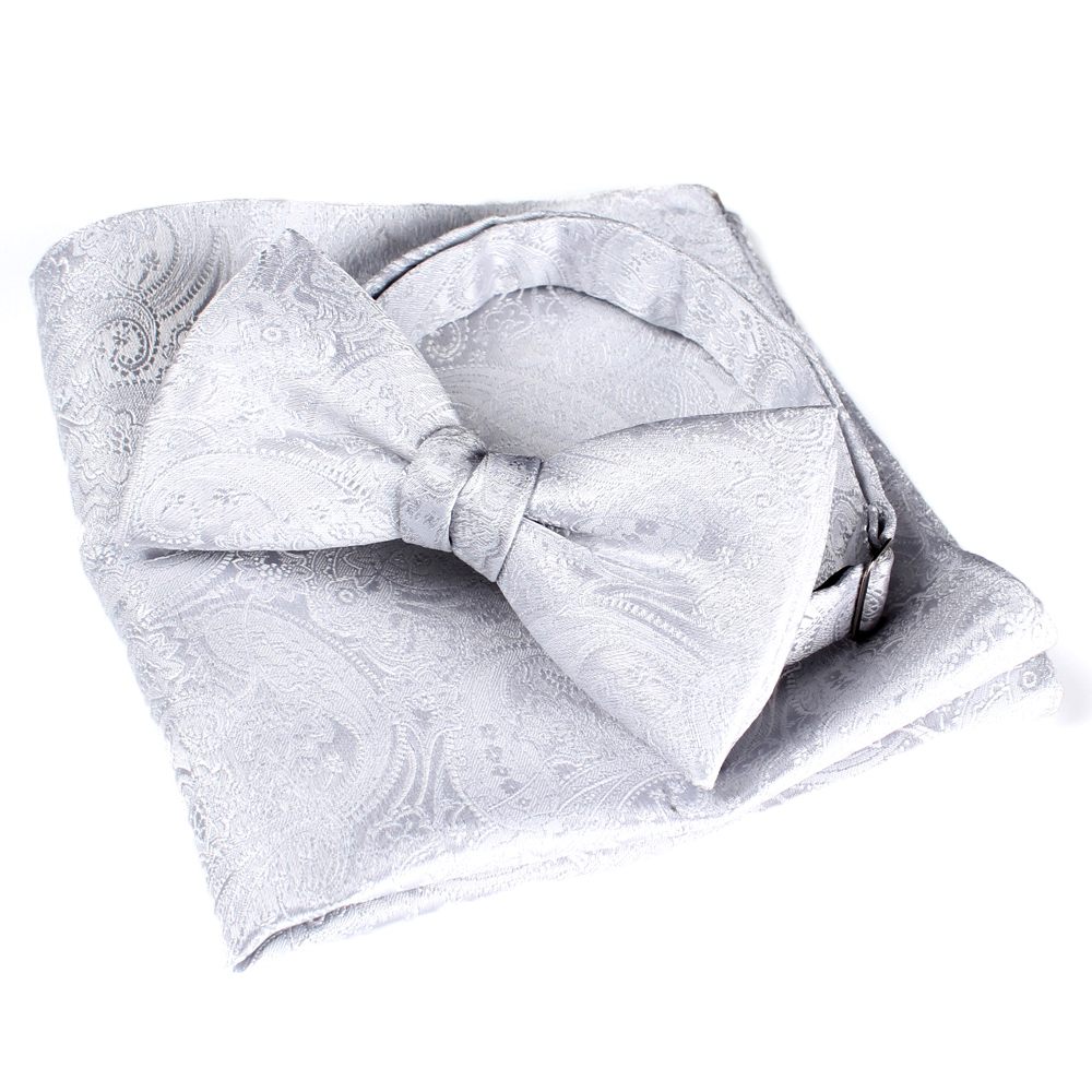 VBF-15 VANNERS Textile Used Bow Tie Paisley Pattern White[Formal Accessories] Yamamoto(EXCY)