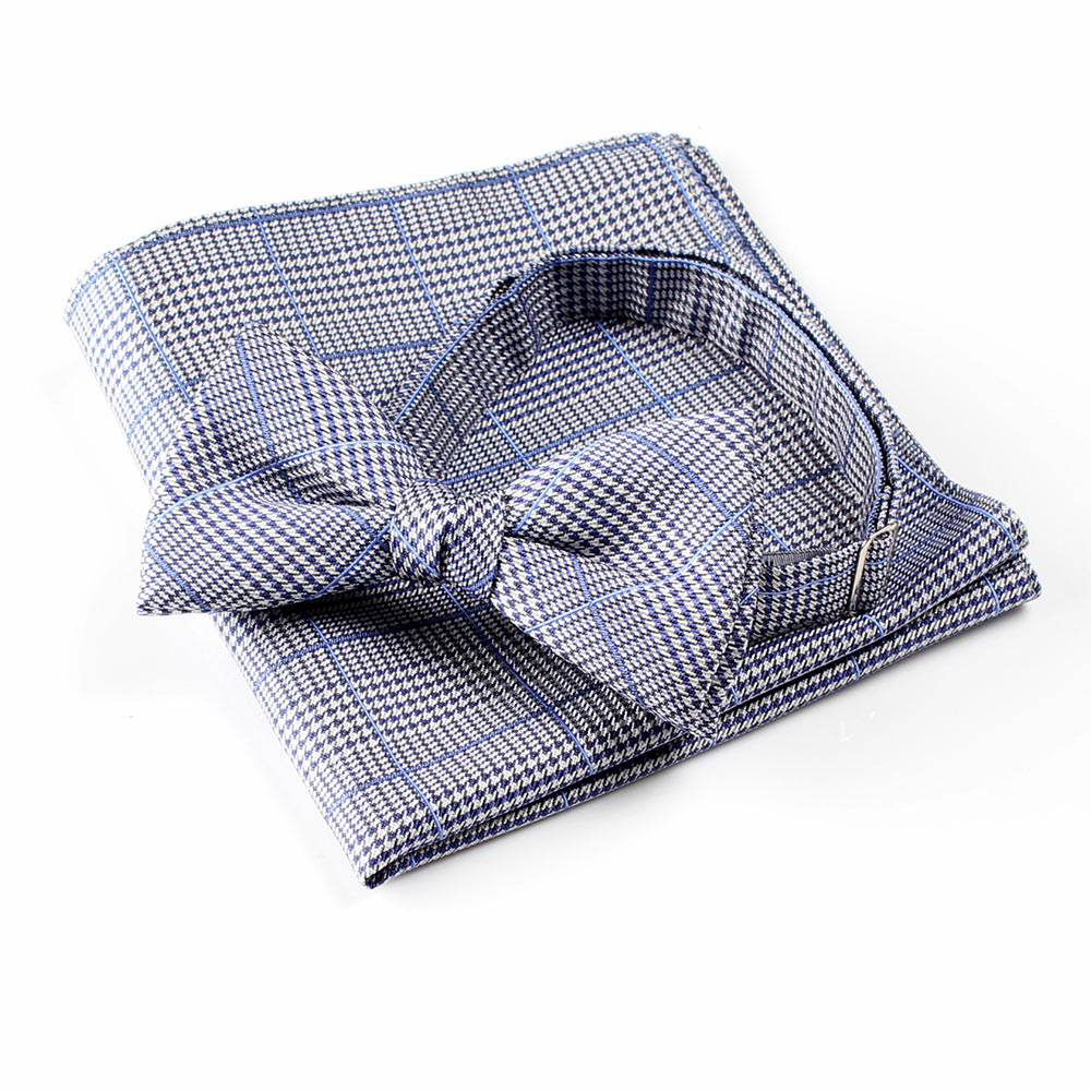 VBF-16 VANNERS Textile Used Bow Tie Glen Plaid Blue Gray[Formal Accessories] Yamamoto(EXCY)