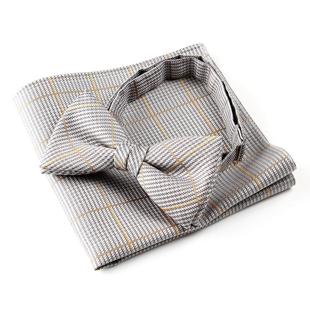 VBF-19 VANNERS Textile Used Bow Tie Glen Plaid Light Gray[Formal Accessories] Yamamoto(EXCY)