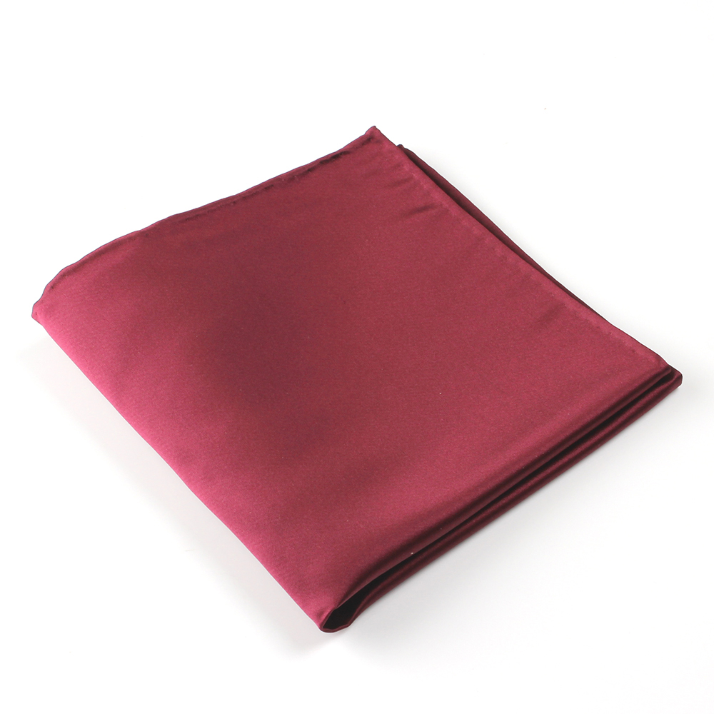 VCF-02 Pocket Square No Pattern Wine Using VANNERS Textile[Formal Accessories] Yamamoto(EXCY)