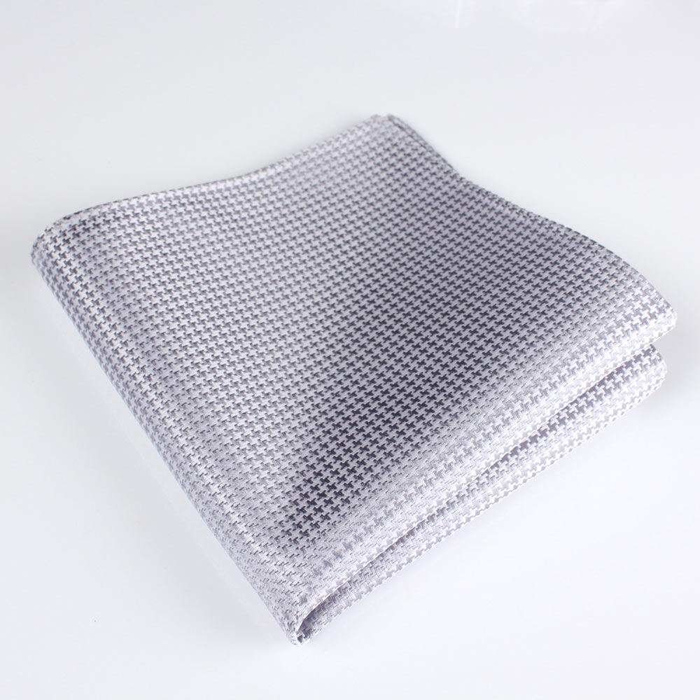 VCF-10 VANNERS Textile Used Pocket Square Houndstooth Pattern Light Gray[Formal Accessories] Yamamoto(EXCY)