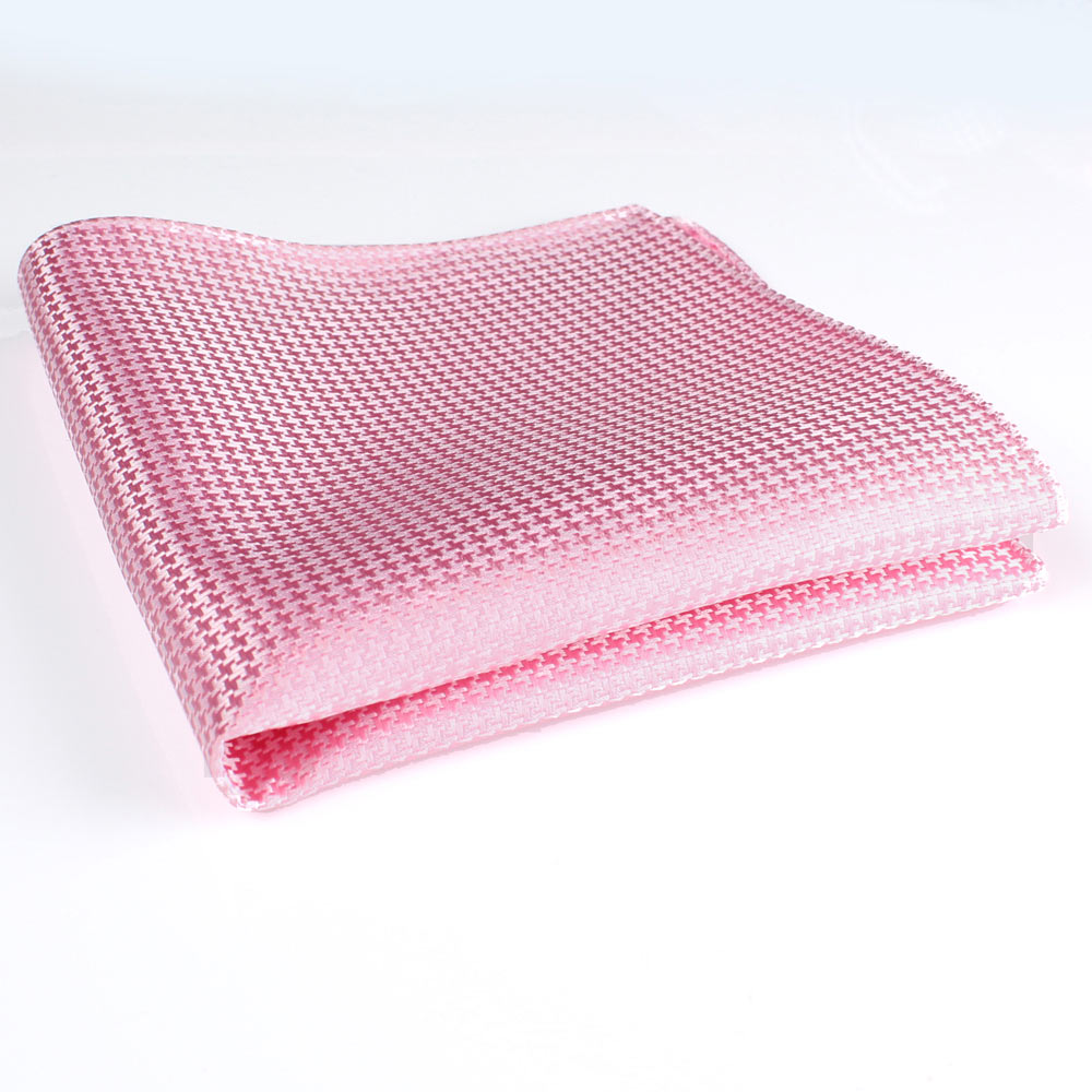 VCF-13 VANNERS Textile Pocket Square Houndstooth Pattern Pink[Formal Accessories] Yamamoto(EXCY)