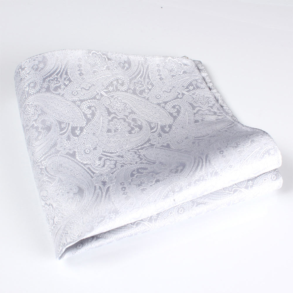 VCF-15 VANNERS Textile Used Pocket Square Paisley Pattern White[Formal Accessories] Yamamoto(EXCY)