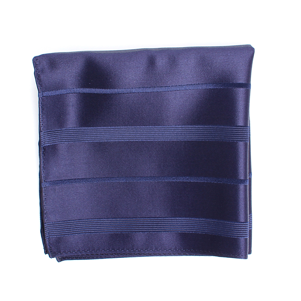 VCF-20 VANNERS Textile Used Pocket Square Stripe Pattern Navy Blue[Formal Accessories] Yamamoto(EXCY)