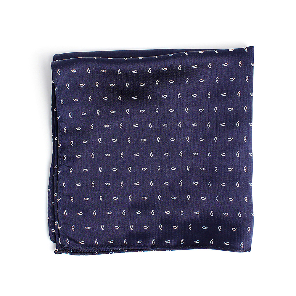 VCF-23 VANNERS Textile Used Pocket Square Paisley Dot Navy Blue[Formal Accessories] Yamamoto(EXCY)