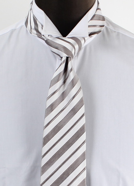 HVN-ST VANNERS Morning Tie Gray Stripe[Formal Accessories] Yamamoto(EXCY)