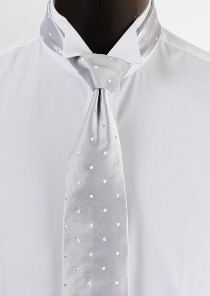 HVN-DO VANNERS Formal Tie Silver Satin Dot[Formal Accessories] Yamamoto(EXCY)