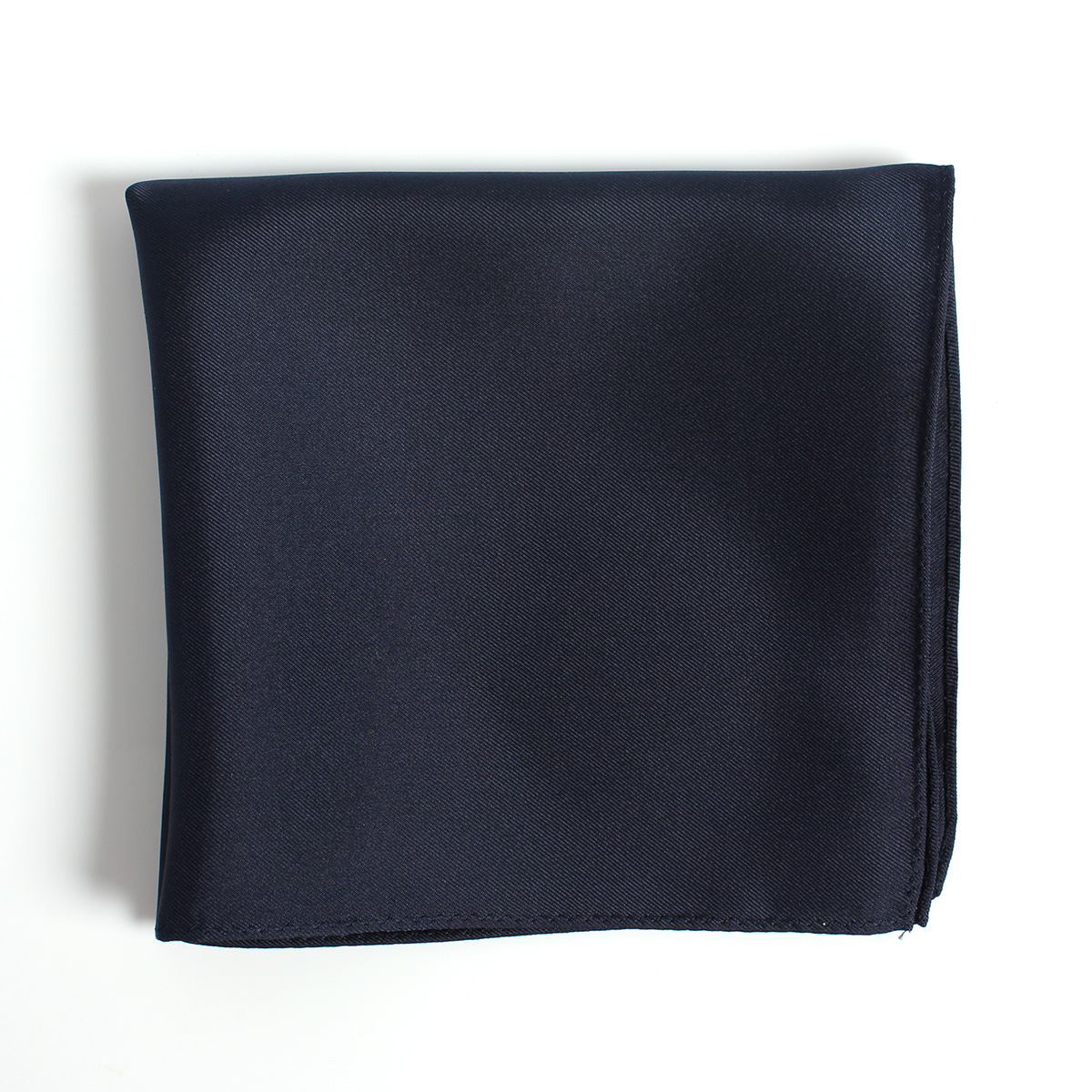 CF-1180 Made In Japan Twill 16 Momme Silk Pocket Square Navy Blue[Formal Accessories] Yamamoto(EXCY)